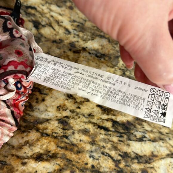 Zara Paisley Print Elasticized Waist Wide Leg Pants Trousers Size XS - Picture 8 of 11